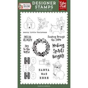 Echo Park - Here Comes Santa Paws - Stamp Set, Merry Little Christmas