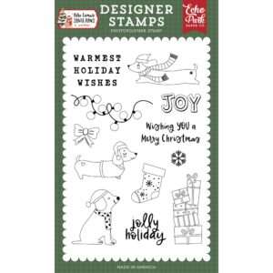 Echo Park - Here Comes Santa Paws - Stamp Set, Warmest Holiday Wishes