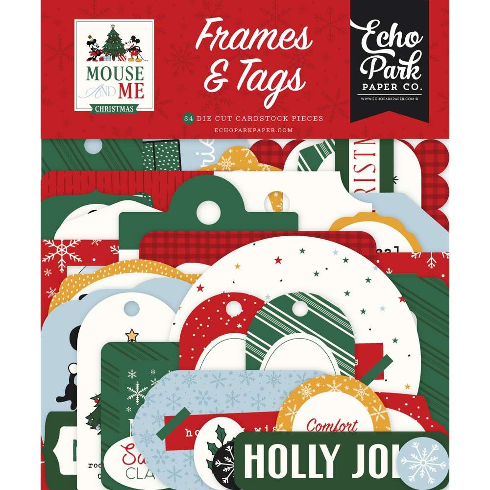 Echo Park - Mouse & Me Christmas - Frames & Tags