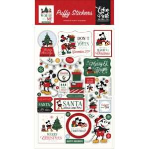 Echo Park - Mouse & Me Christmas - Puffy Stickers