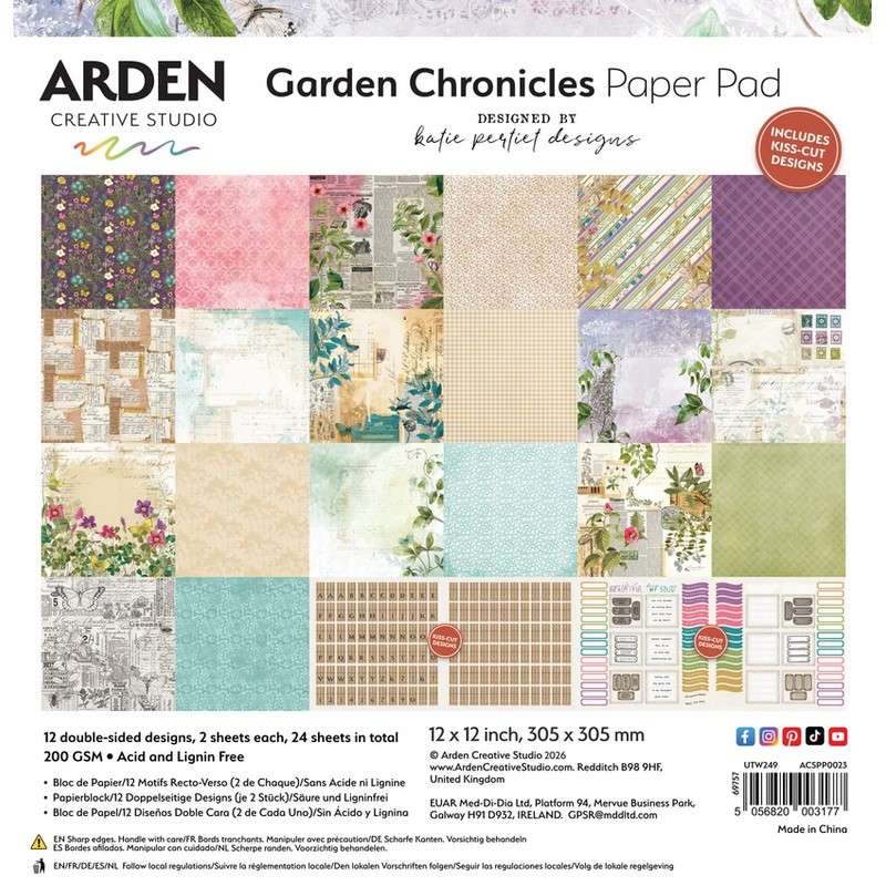 Arden Creative Studio - Garden Chronicles - 12x12" Paper Pad