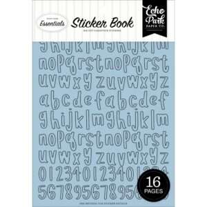 Echo Park - Essentials Alpha Sticker Book - Blues