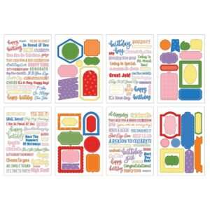 Echo Park - Essentials Sticker Book - Celebration Phrases - Image 2