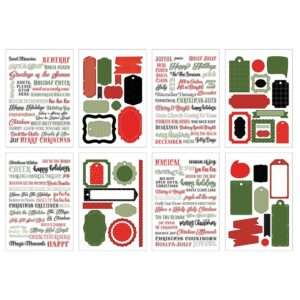 Echo Park - Essentials Sticker Book - Christmas Phrases - Image 2