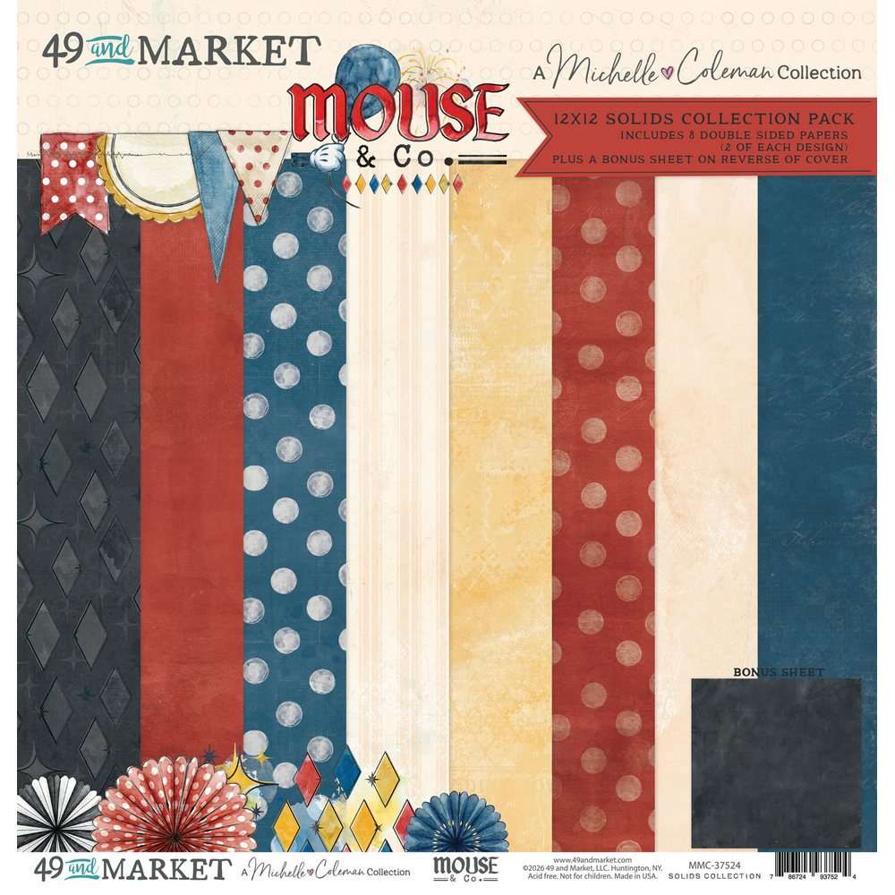 49 & Market - Mouse & Co - 12 x12 Solids Pack
