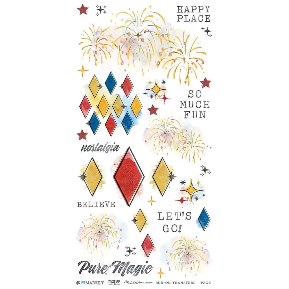 49 & Market - Mouse & Co - Rub-on Transfer Set, Blendable - Image 2
