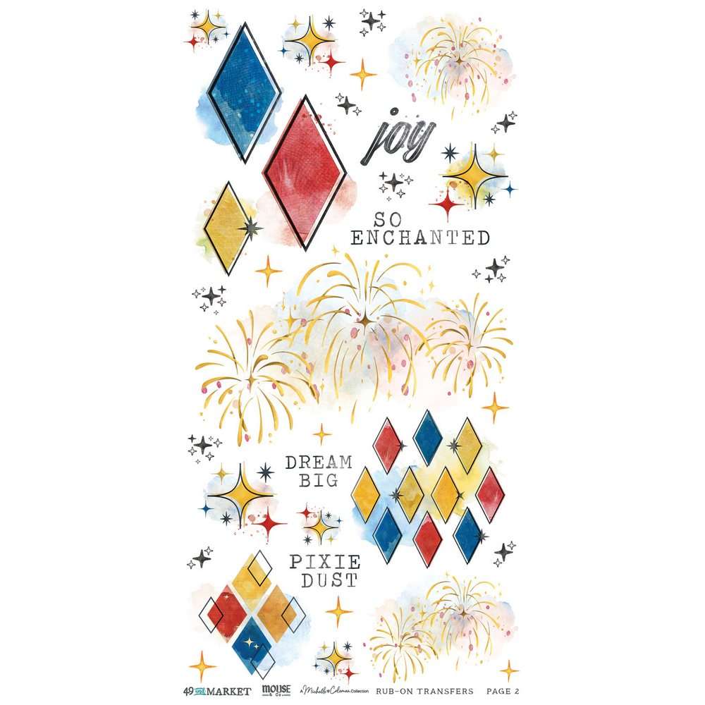 49 & Market - Mouse & Co - Rub-on Transfer Set, Blendable - Image 3