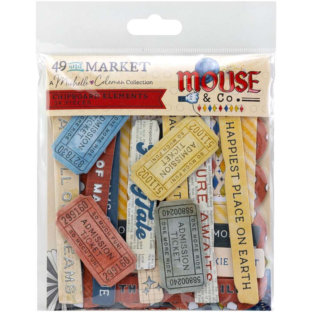 49 & Market - Mouse & Co - Chipboard Set