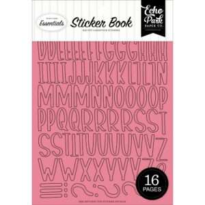 Echo Park - Essentials Alpha Sticker Book - Pinks - Image 2