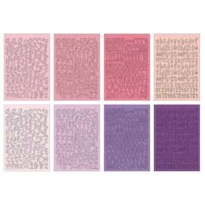 Echo Park - Essentials Alpha Sticker Book - Pinks