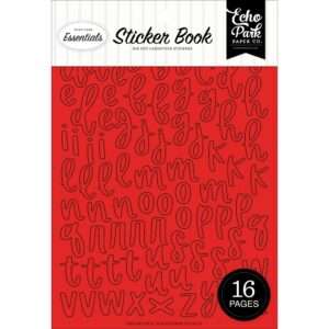 Echo Park - Essentials Alpha Sticker Book - Reds - Image 2