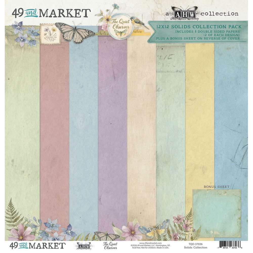 49 & Market - The Quiet Observer - 12 x12 Solids Pack