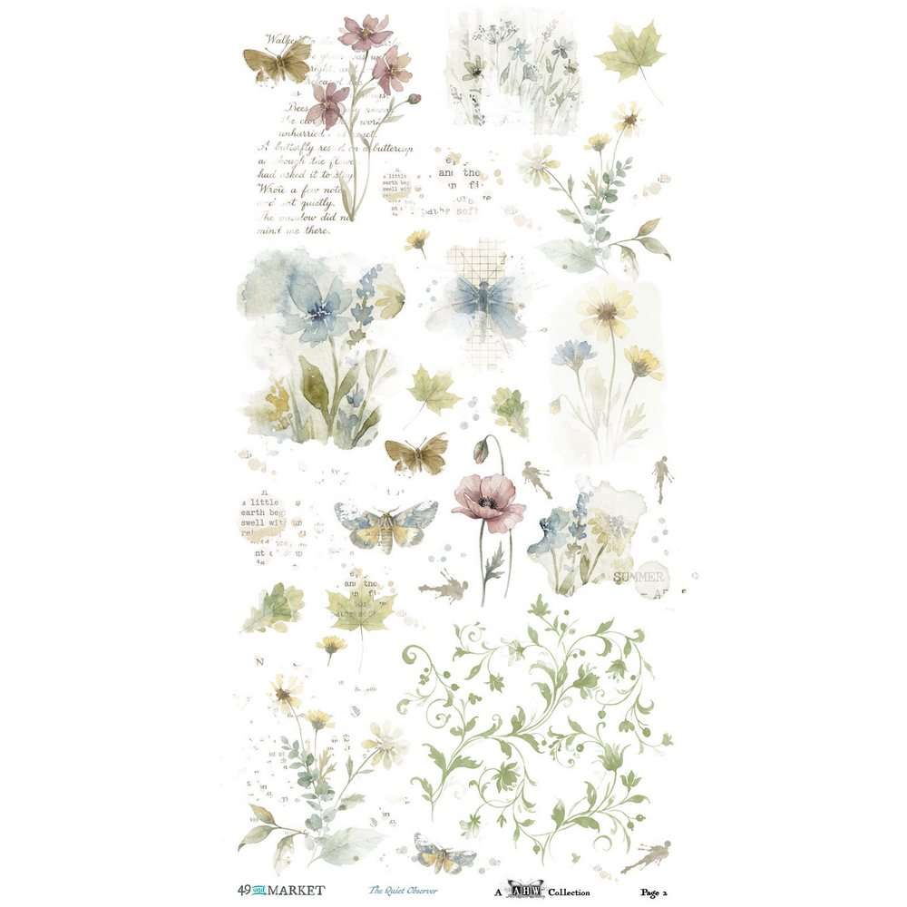 49 & Market - The Quiet Observer - Rub-on Transfer Set, Blendable - Image 3