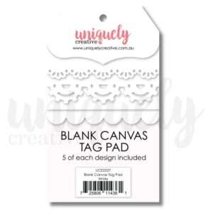 Uniquely Creative - Wings & Wheels - Blank Canvas Tag Pad, White