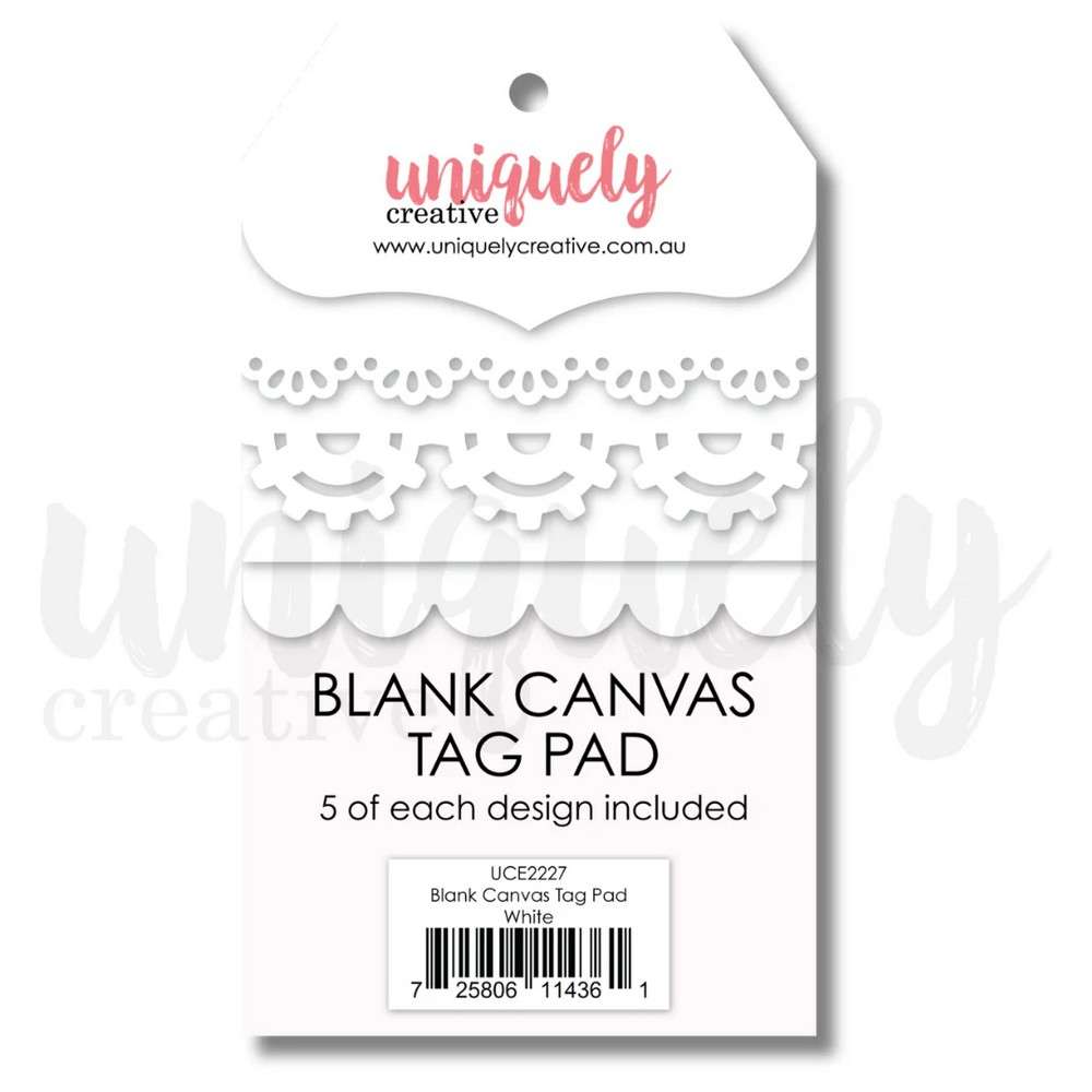 Uniquely Creative - Wings & Wheels - Blank Canvas Tag Pad, White