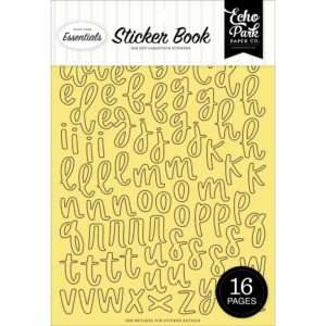 Echo Park - Essentials Alpha Sticker Book - Yellows