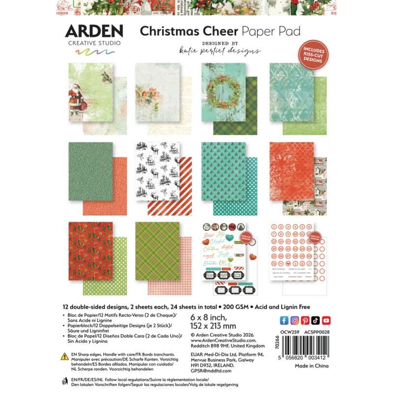 Arden Creative Studio - Christmas Cheer - 6x8" Paper Pad