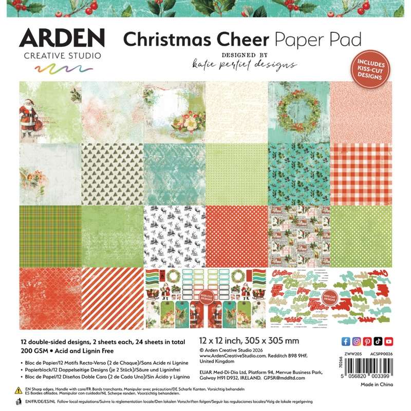 Arden Creative Studio - Christmas Cheer - Paper Pad 12x12"