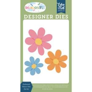 Echo Park - Dragonfly - Small Die Set, Embossed Flower Trio
