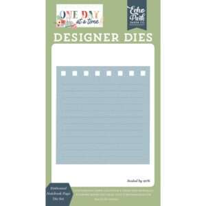 Echo Park - One Day At A Time - Medium Die Set, Embossed Notebook Page