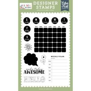 Echo Park - One Day At A Time - Stamp Set, Weekly Plan