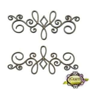 2Crafty Chipboard - 6" Squiggly Adornment Set