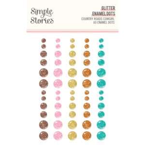 Simple Stories - Country Roads Cowgirl - Glitter Enamel Dots
