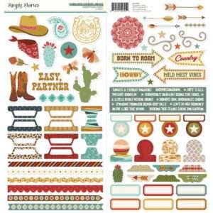 Simple Stories - Country Roads Cowboy - Cardstock Stickers Basics