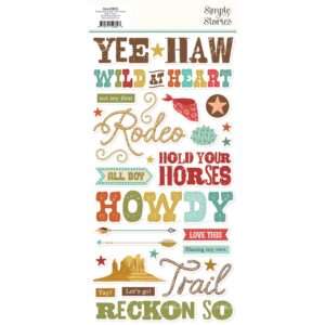 Simple Stories - Country Roads Cowboy - Foam Stickers - Image 2