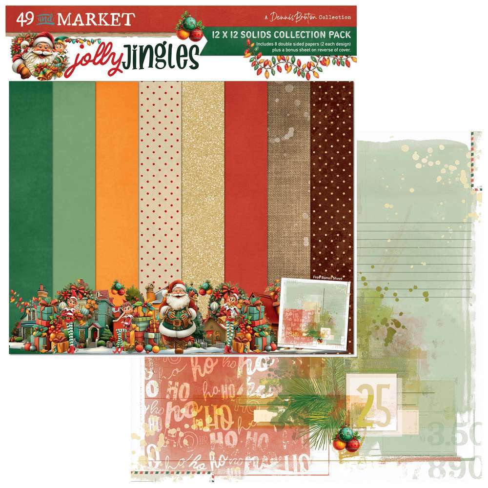 49 & Market - Jolly Jingles – 12 x12 Solids Pack - Image 2