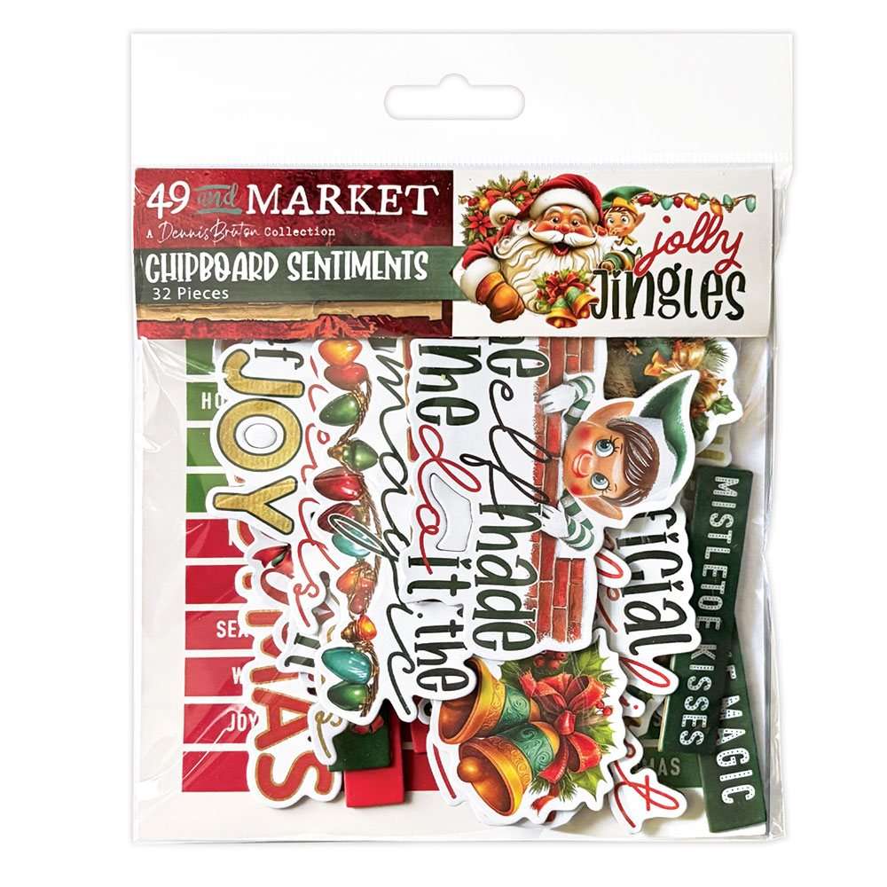 49 & Market - Jolly Jingles – Chipboard Set
