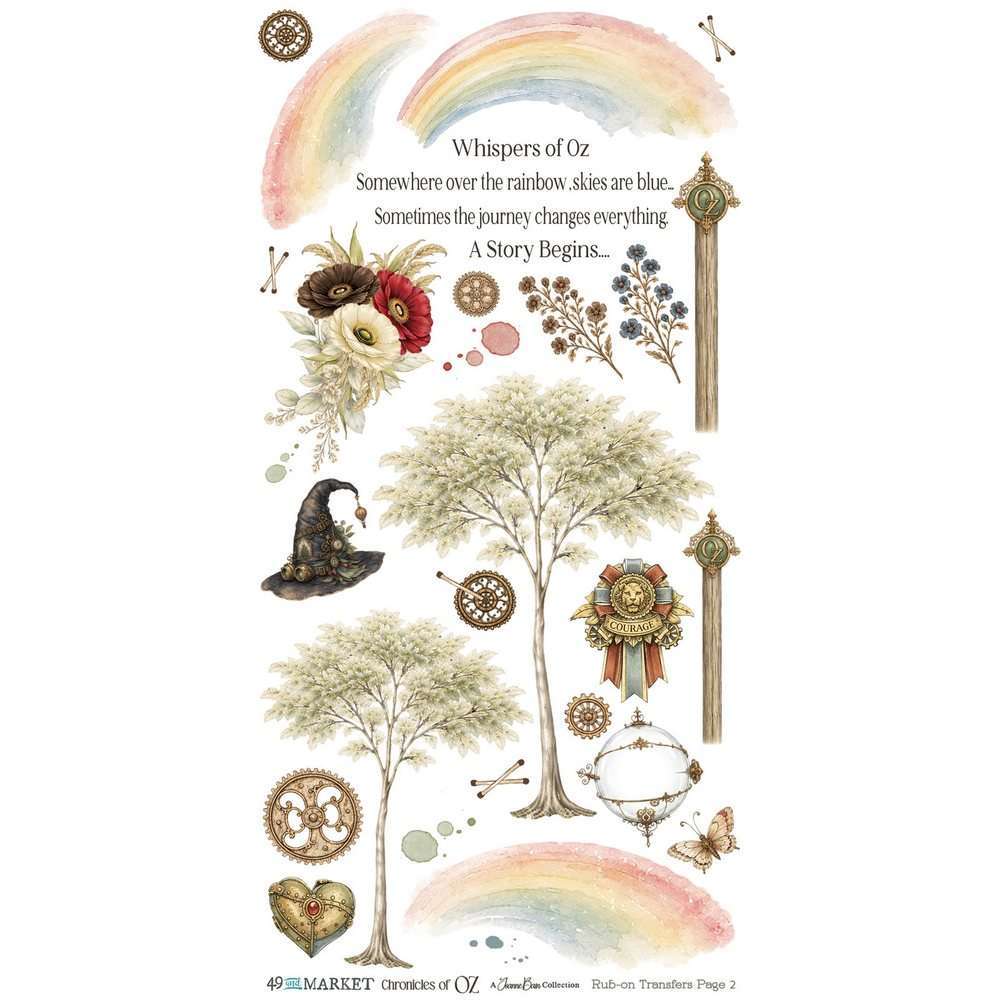 49 & Market - Chronicles of Oz – Rub-On Transfer Set, Blendable - Image 2