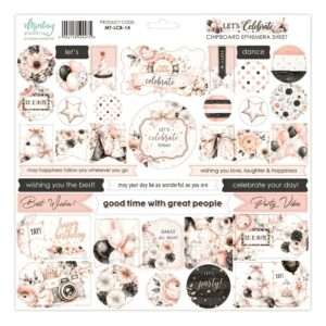 Mintay - Let's Celebrate - 12 x 12 Chipboard Ephemera Sheet