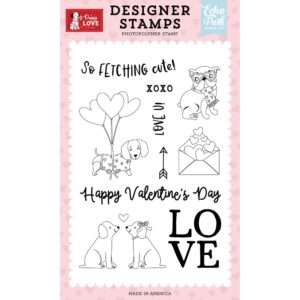 Echo Park - Puppy Love - Stamp Set, So Fetching Cute