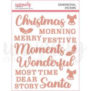 Uniquely Creative - Christmas Keepsakes - Glitter Dimensional Stickers